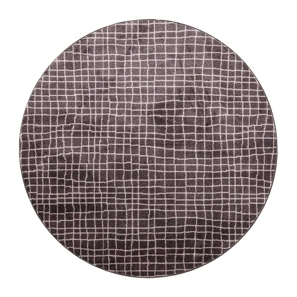 Pyöreät Matot^VM-Carpet Aari 12 antrasiitti, kantti 5450, Ø 133 cm
