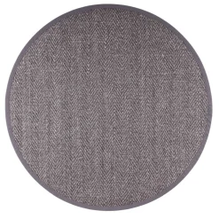 Pyöreät Matot^VM-Carpet Barrakuda 9371 antrasiitti, Ø 133 cm, kantti 38