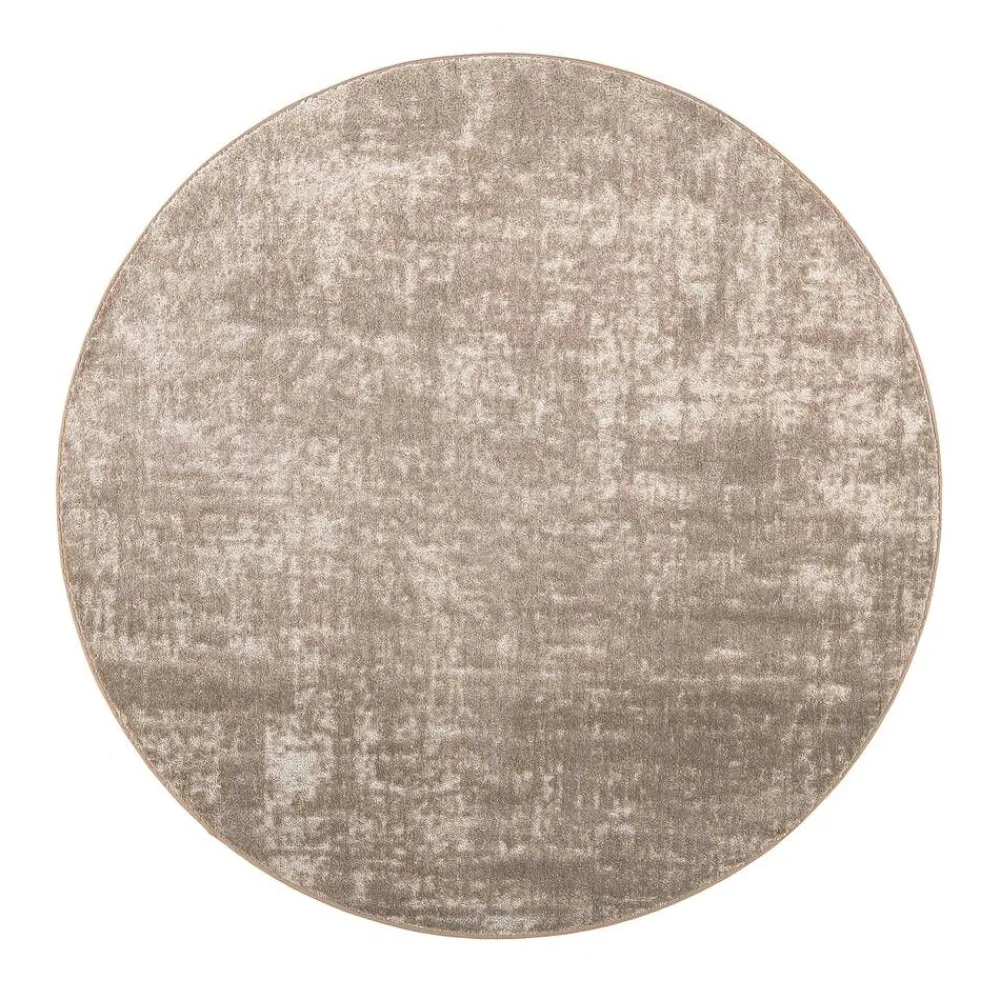 Pyöreät Matot^VM-Carpet Basaltti 410 beige ø 160 cm, kantti 5979