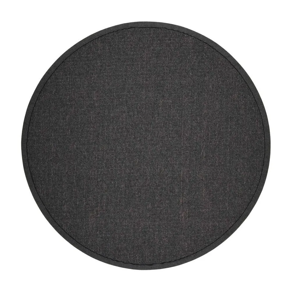 Pyöreät Matot^VM-Carpet Esmeralda 79 musta, Ø 200 cm, kantti 020 B