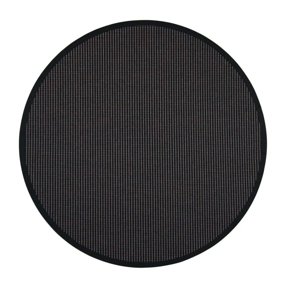 Pyöreät Matot^VM-Carpet Lyyra 70 musta, Ø 133 cm, kantti 17
