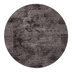 Pyöreät Matot^VM-Carpet matto Rustiikki ø 160 cm 98 musta