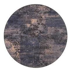 Pyöreät Matot^VM-Carpet matto Rustiikki ø 133 cm 79 sinivintage