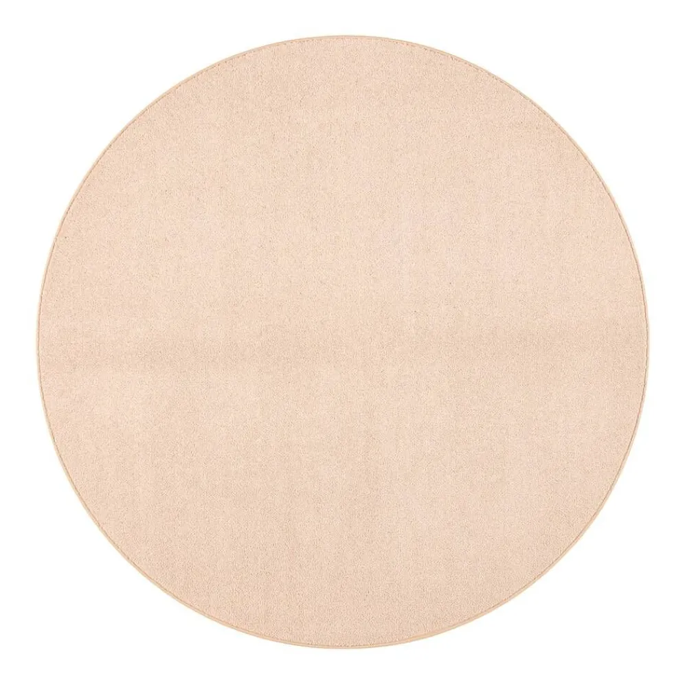 Pyöreät Matot^VM-Carpet Onni, 34 beige Ø 160 cm, kantti 5938