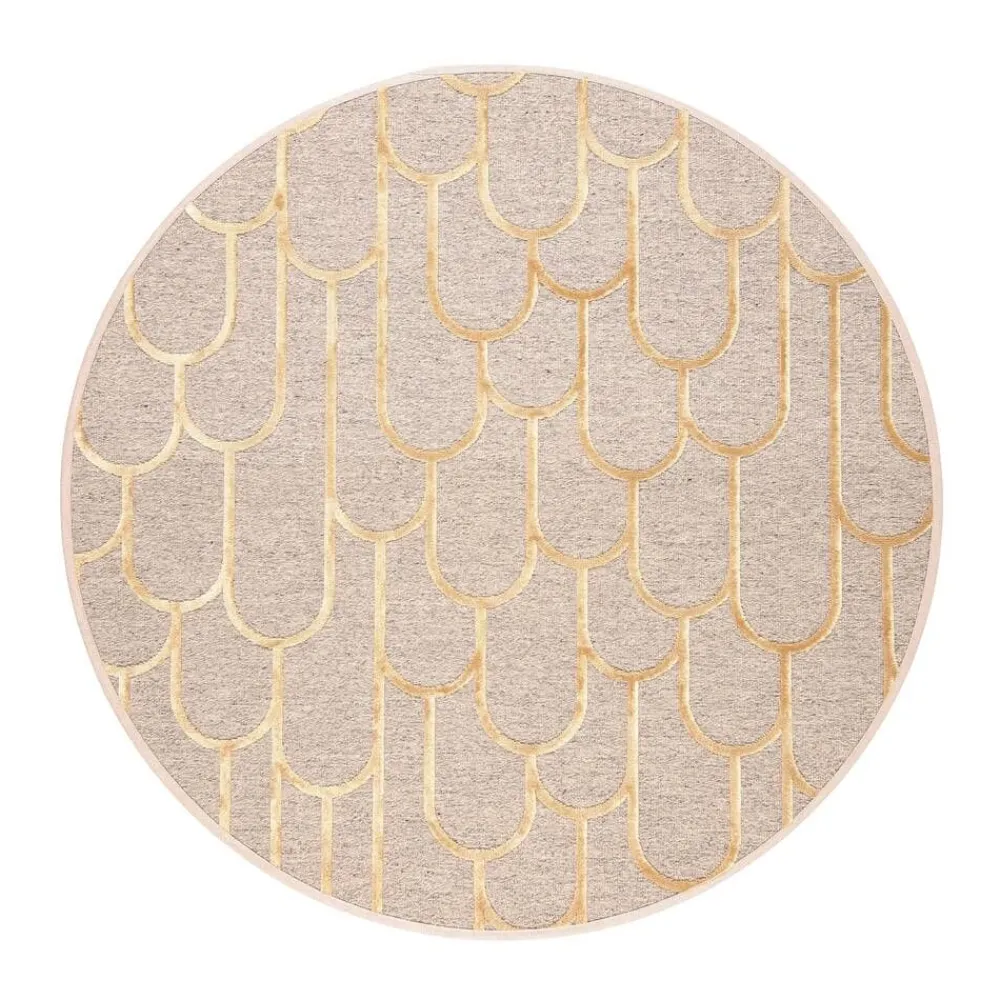 Pyöreät Matot^VM-Carpet Paanu, 7 kulta, Ø 160 cm