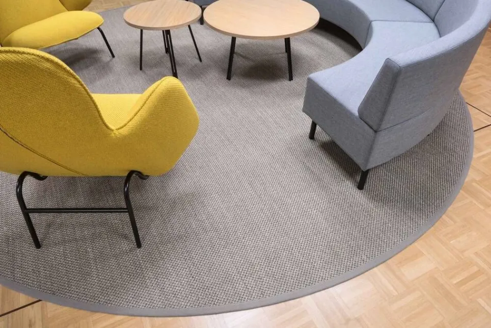 Pyöreät Matot^VM-Carpet Panama 9007 natural, Ø 160 cm, kantti pellava