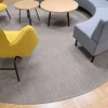 Pyöreät Matot^VM-Carpet Panama 9007 natural, Ø 133 cm, kantti pellava