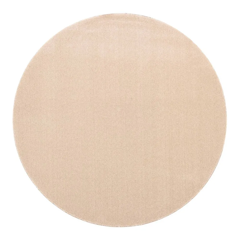 Pyöreät Matot^VM-Carpet Puuteri, 132 beige, Ø 133 cm, kantti 5978