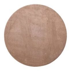 Pyöreät Matot^VM-Carpet Puuteri 143 ruskea, Ø 133 cm, kantti 5951