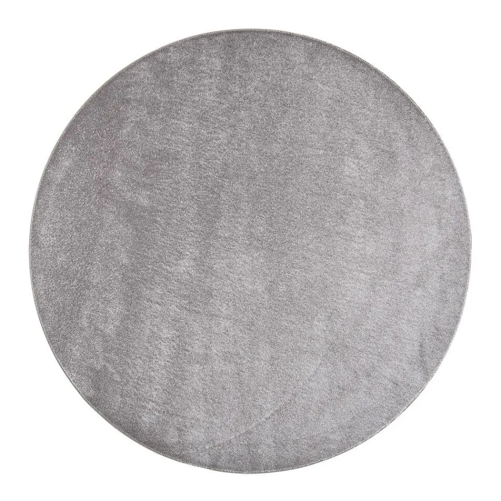 Pyöreät Matot^VM-Carpet Satine 850 harmaa, Ø 133 cm, kantti 5434