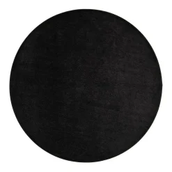 Pyöreät Matot^VM-Carpet Satine 800 musta, Ø 200 cm, kantti 5460