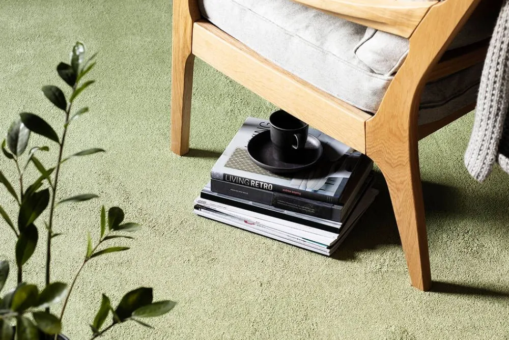 Keskilattiamatot^VM-Carpet Satine 572 vihreä, 133*200 cm, kantti 5784