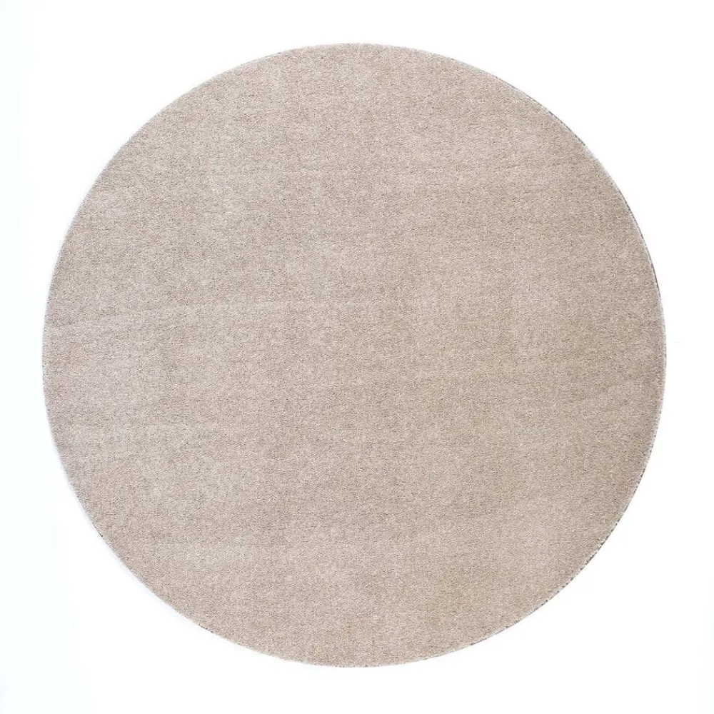 Pyöreät Matot^VM-Carpet Silkkitie, 138 beige, Ø 200 cm, kantti 5938