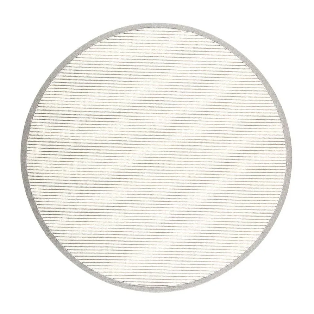 Pyöreät Matot^VM-Carpet Tunturi 71 valkoinen, Ø 133 cm, kantti 009 B