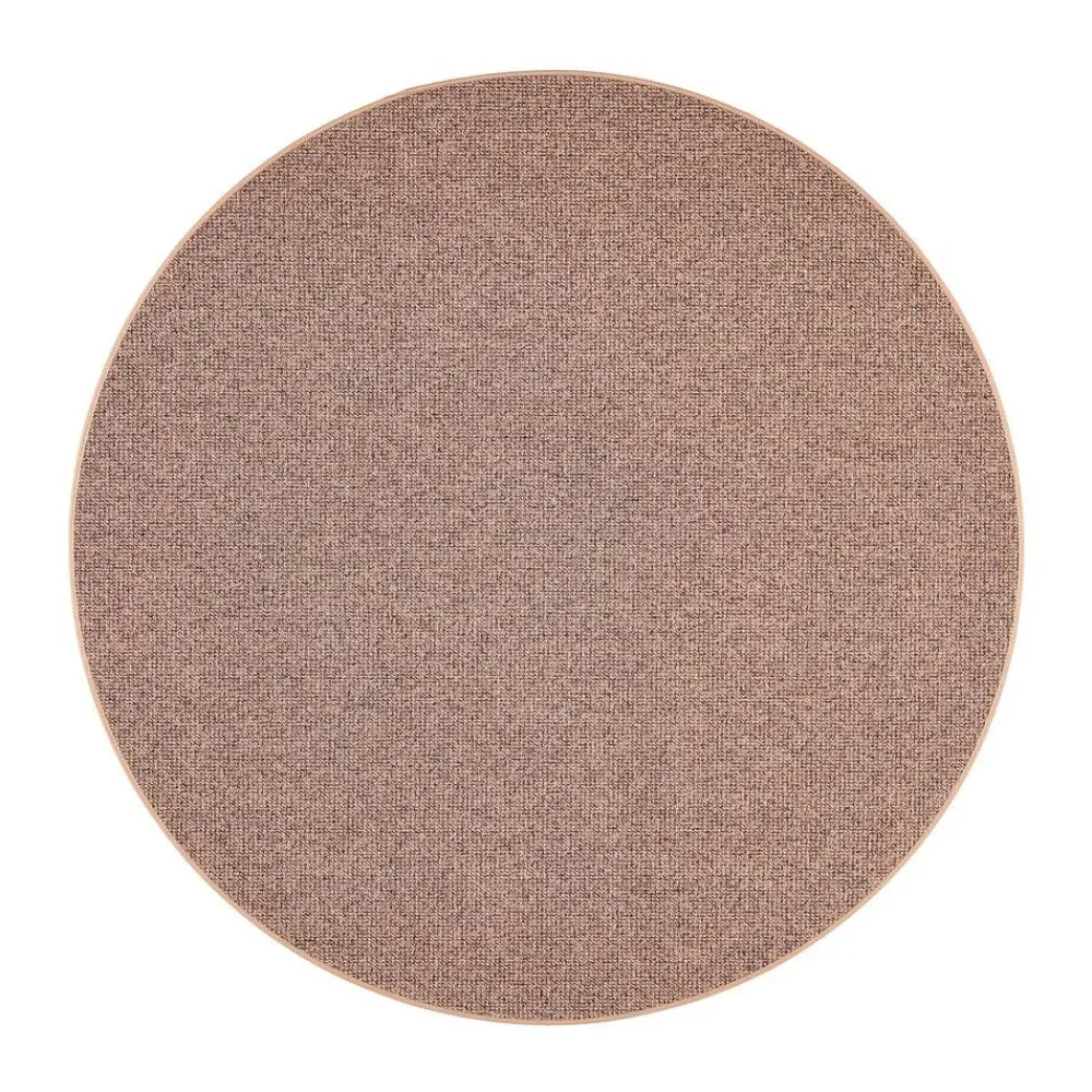 Pyöreät Matot^VM-Carpet Tweed, 42 vaaleanruskea, Ø 133 cm, kantti 5978